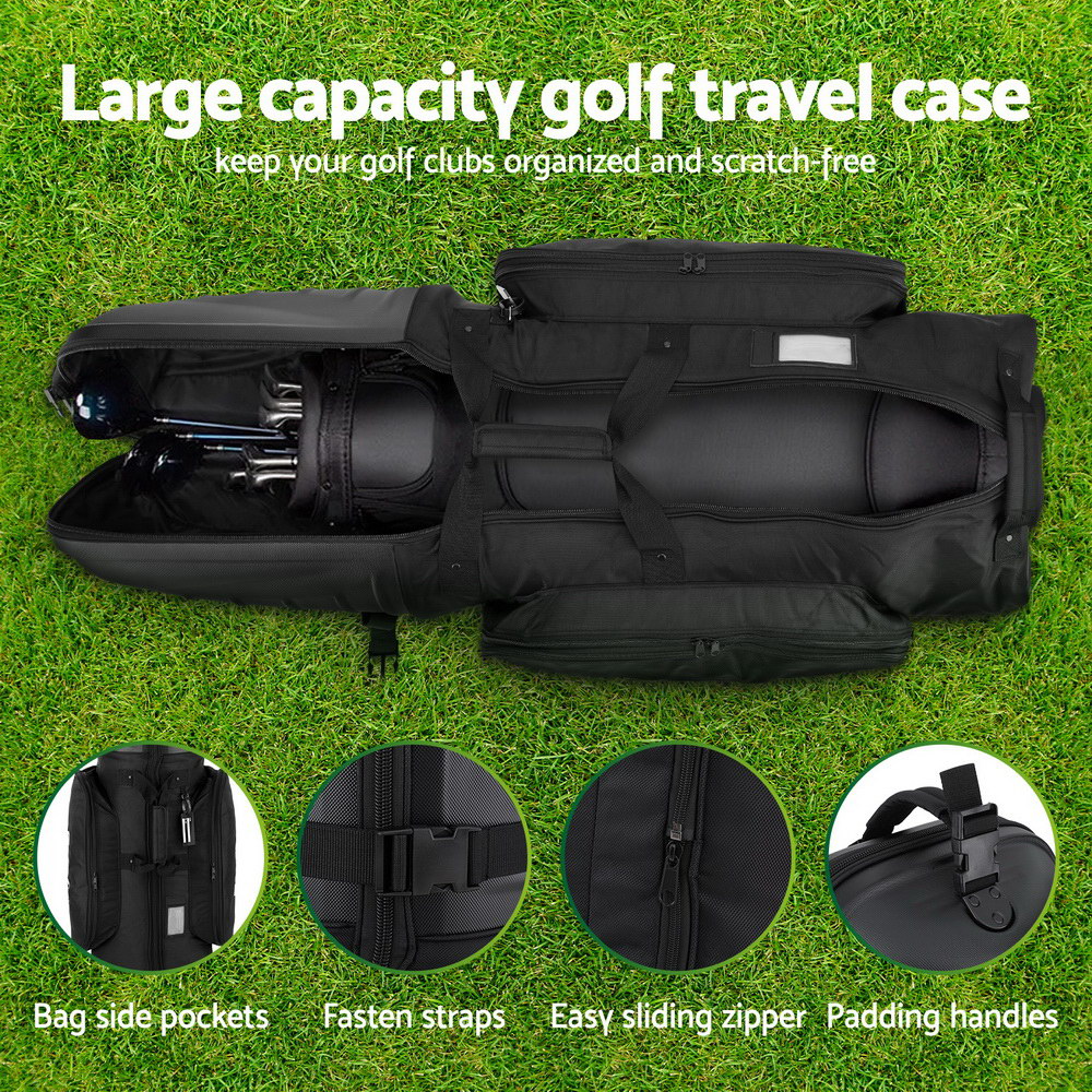 NNEDSZ Golf Travel Bags for Airlines with Wheels Golf Clubs Hard Case Foldable