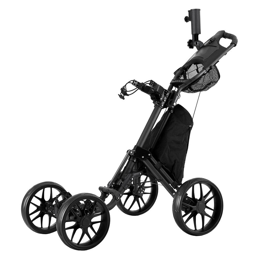 NNEDSZ Golf Buggy Foldable Trolley Golf Cart Wheels Umbrella Bottle Holder