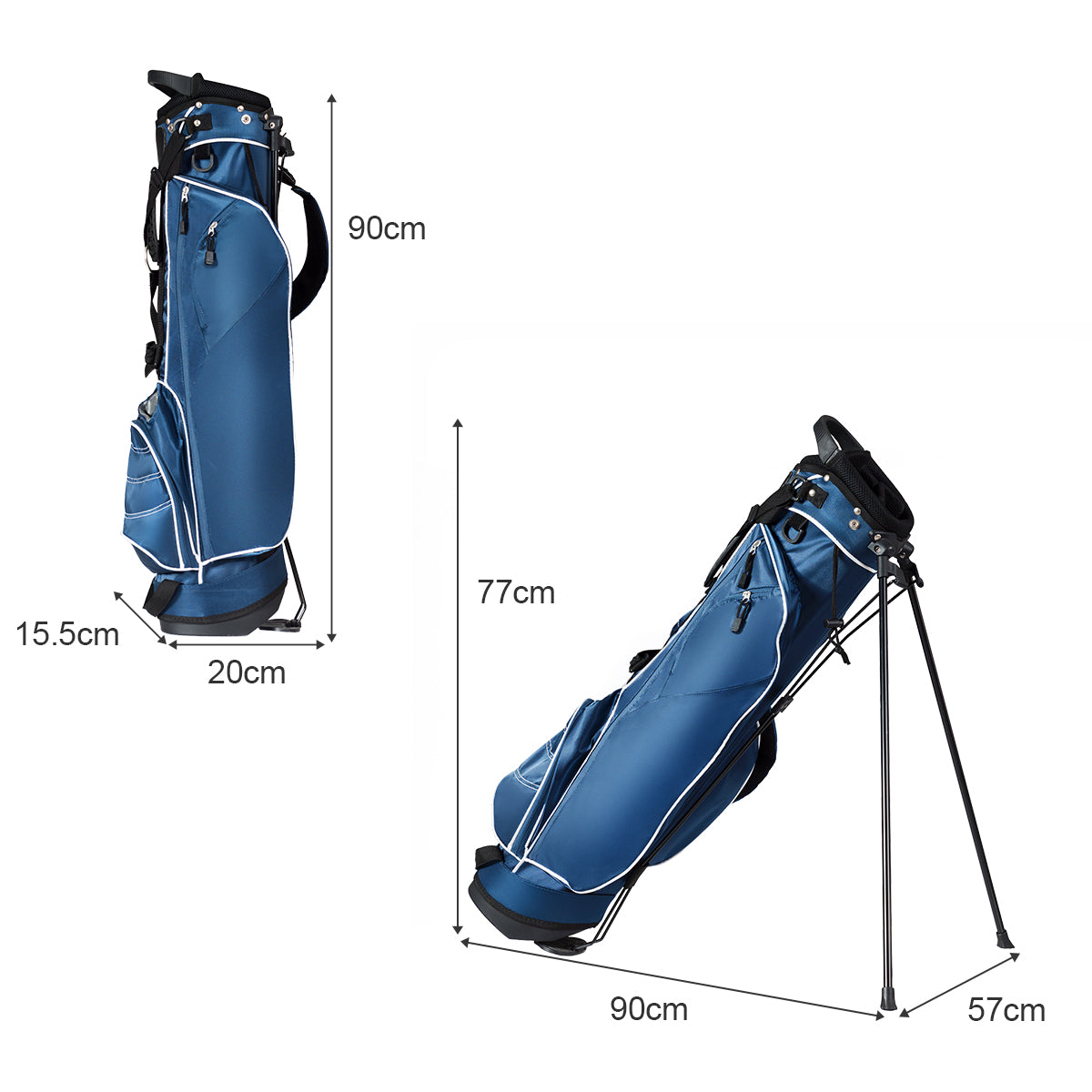 NNECW Ultra Lightweight Golf Bag with 4-Way Top Dividers for Golf Course &amp; Travel-Navy